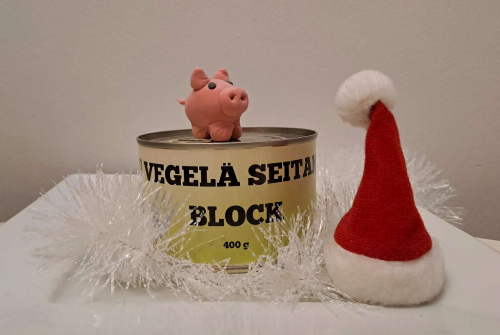 Vegelä Seitan Block -joulukinkku purkki